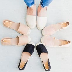 Bella Marie Faux Suede Espadrille Flats