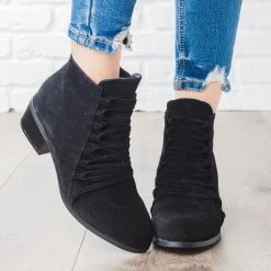 Soho Girls Faux Suede Lace-Up Booties