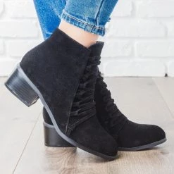 Soho Girls Faux Suede Lace-Up Booties