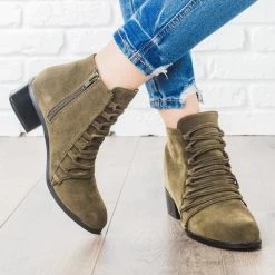 Soho Girls Faux Suede Lace-Up Booties