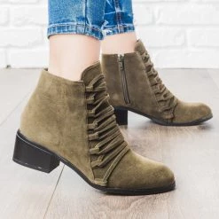 Soho Girls Faux Suede Lace-Up Booties