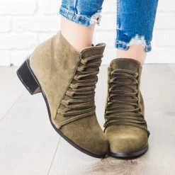 Soho Girls Faux Suede Lace-Up Booties