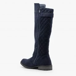 Forever Newest Arrivals Faux Suede Quilted Riding Boots