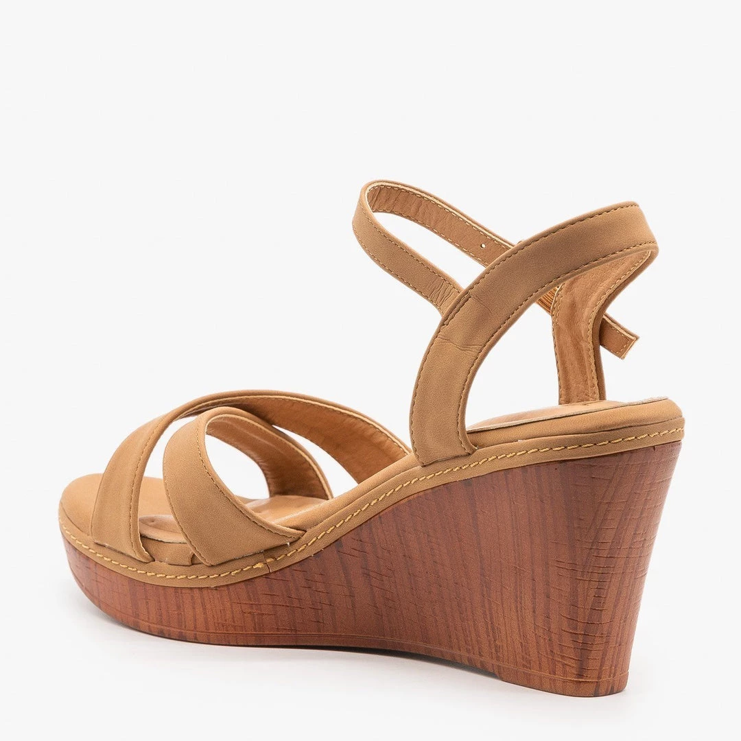 Bella Marie Faux Wood Wedge Heel Sandals Newest Arrivals 3 Bella Marie Faux Wood Wedge Heel Sandals Newest Arrivals
