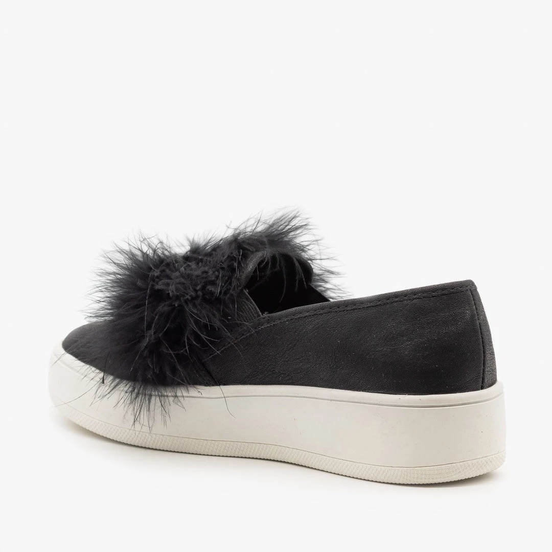 Soda Shoes Feather Boa Flatform Sneakers 5 Soda Shoes Feather Boa Flatform Sneakers