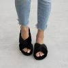 Mixx Shoes Newest Arrivals Fiona Fuzzy Cross Slippers