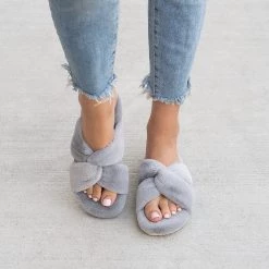 Mixx Shoes Newest Arrivals Fiona Fuzzy Cross Slippers