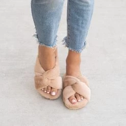 Mixx Shoes Newest Arrivals Fiona Fuzzy Cross Slippers