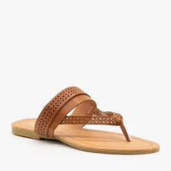 Traffic Shoes Floral Design Faux Leather Sandals Newest Arrivals