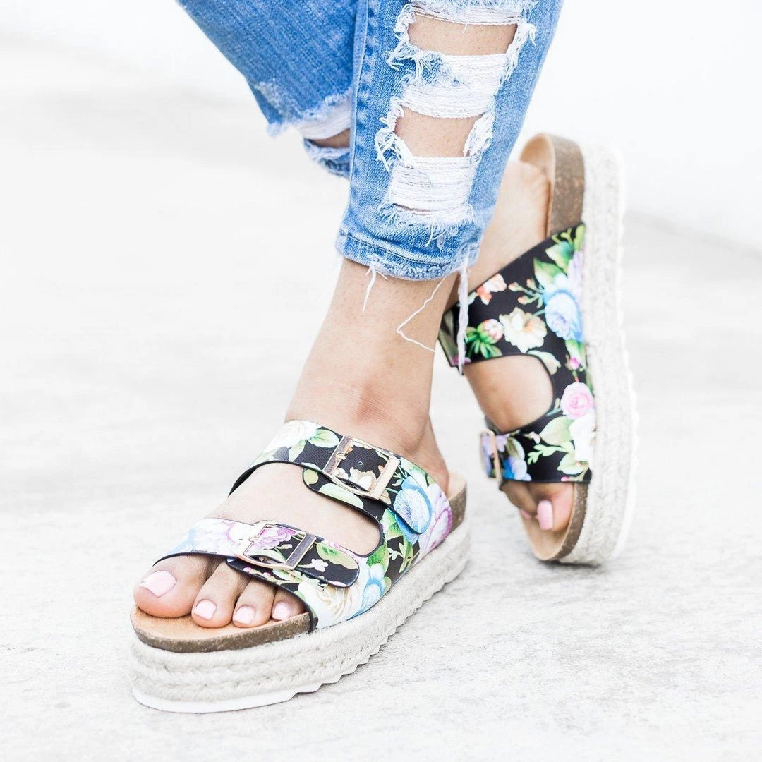 Nature Breeze Floral Espadrille Flatform Sandals Newest Arrivals 4 Nature Breeze Floral Espadrille Flatform Sandals Newest Arrivals