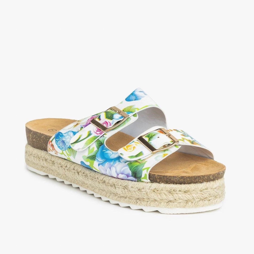 Nature Breeze Floral Espadrille Flatform Sandals Newest Arrivals 2 Nature Breeze Floral Espadrille Flatform Sandals Newest Arrivals