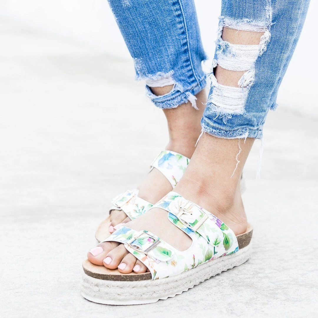 Nature Breeze Floral Espadrille Flatform Sandals Newest Arrivals 6 Nature Breeze Floral Espadrille Flatform Sandals Newest Arrivals