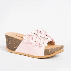 Anna Shoes Newest Arrivals Flower Power Platform Slides