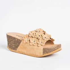 Anna Shoes Newest Arrivals Flower Power Platform Slides