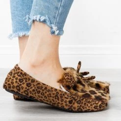 Refresh Newest Arrivals Fluffy Bunny Ear Loafer Slippers