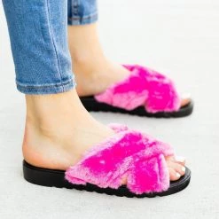 Qupid Shoes Newest Arrivals Fluffy Criss Cross Slides 15 Qupid Shoes Newest Arrivals Fluffy Criss Cross Slides