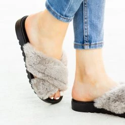 Qupid Shoes Newest Arrivals Fluffy Criss Cross Slides 21 Qupid Shoes Newest Arrivals Fluffy Criss Cross Slides