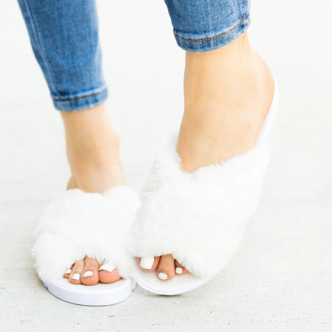 Qupid Shoes Newest Arrivals Fluffy Criss Cross Slides 8 Qupid Shoes Newest Arrivals Fluffy Criss Cross Slides