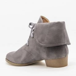 AMS Shoes Folded Over Lace-Up Booties Newest Arrivals