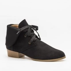 AMS Shoes Folded Over Lace-Up Booties Newest Arrivals
