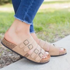 Refresh Four-Buckle Sandals