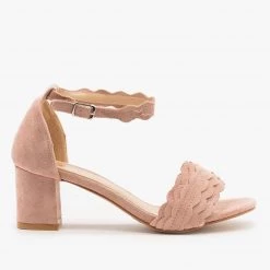 Bella Marie Newest Arrivals Frilly Block Heels