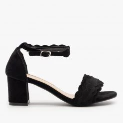 Bella Marie Newest Arrivals Frilly Block Heels