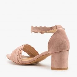 Bella Marie Newest Arrivals Frilly Block Heels