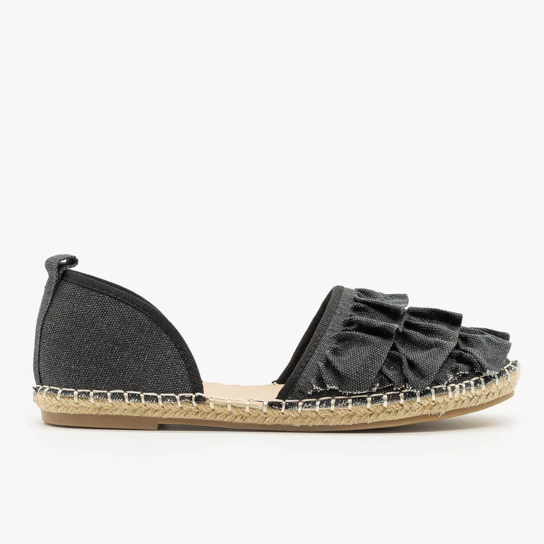 Betani Frilly Espadrille Trim Flats 6 Betani Frilly Espadrille Trim Flats