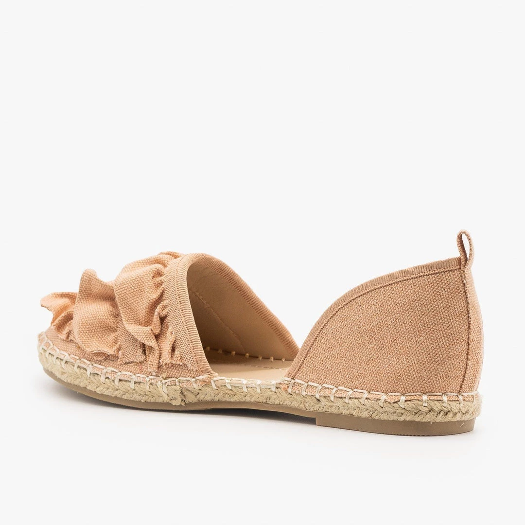 Betani Frilly Espadrille Trim Flats 2 Betani Frilly Espadrille Trim Flats