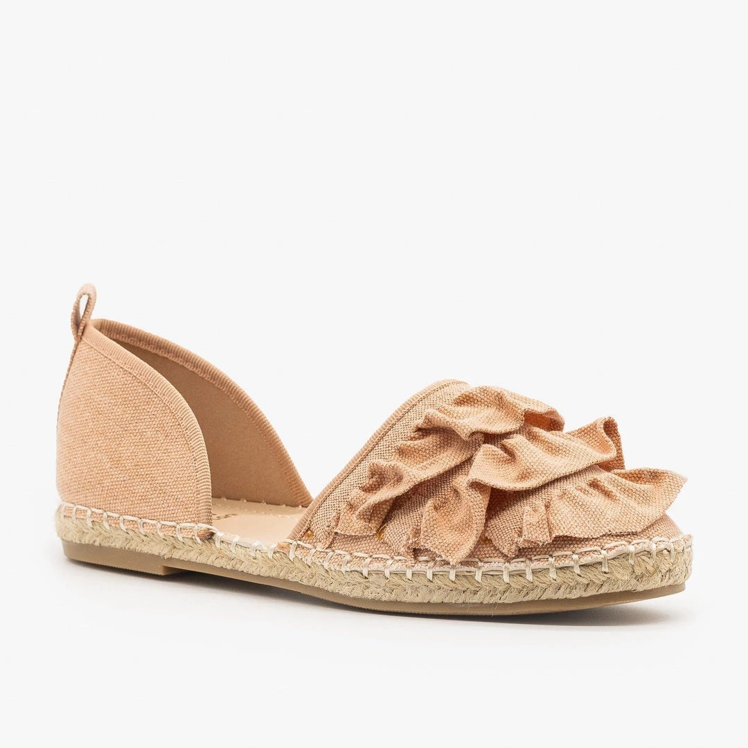 Betani Frilly Espadrille Trim Flats 1 Betani Frilly Espadrille Trim Flats