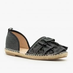 Betani Frilly Espadrille Trim Flats 15 Betani Frilly Espadrille Trim Flats