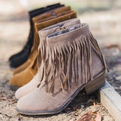 Breckelle's Fringe Capped Toe Booties Newest Arrivals