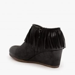 Mata Fringe Capped Wedge Booties Newest Arrivals