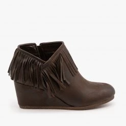 Mata Fringe Capped Wedge Booties Newest Arrivals