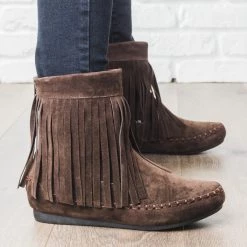 Glaze Fringe Moccasin Booties