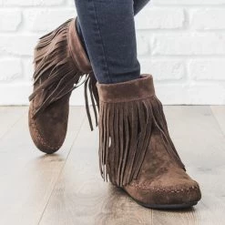 Glaze Fringe Moccasin Booties