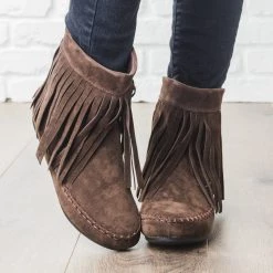 Glaze Fringe Moccasin Booties