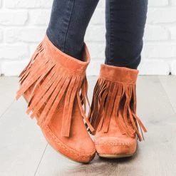 Glaze Fringe Moccasin Booties
