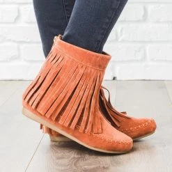 Glaze Fringe Moccasin Booties