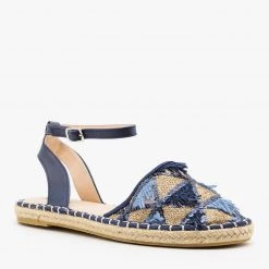 Qupid Shoes Fringe Sequin Espadrille Flats Newest Arrivals