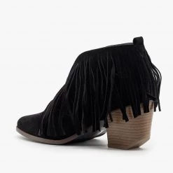 Beast Shoes Newest Arrivals Fringe V-Cut Booties FINAL SALE