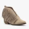 Beast Shoes Newest Arrivals Fringe V-Cut Booties FINAL SALE