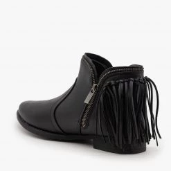 Bamboo Shoes Fringe Zippered Bootie