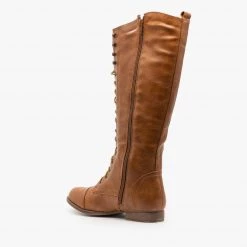 Papaya Shoes Front Laced Riding Boots FINAL SALE