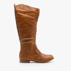 Papaya Shoes Front Laced Riding Boots FINAL SALE