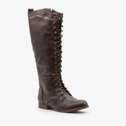 Papaya Shoes Front Laced Riding Boots FINAL SALE