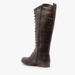 Papaya Shoes Front Laced Riding Boots FINAL SALE