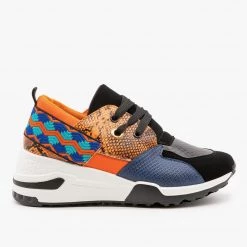 La Sheelah Shoes Retro Animal Print Chunky Sneakers Newest Arrivals