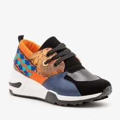 La Sheelah Shoes Retro Animal Print Chunky Sneakers Newest Arrivals